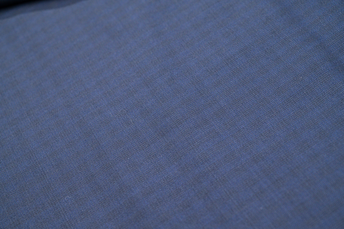 Vintage Navy Blue Wool Suiting - 2.7m - 100% Virgin Wool - 240g