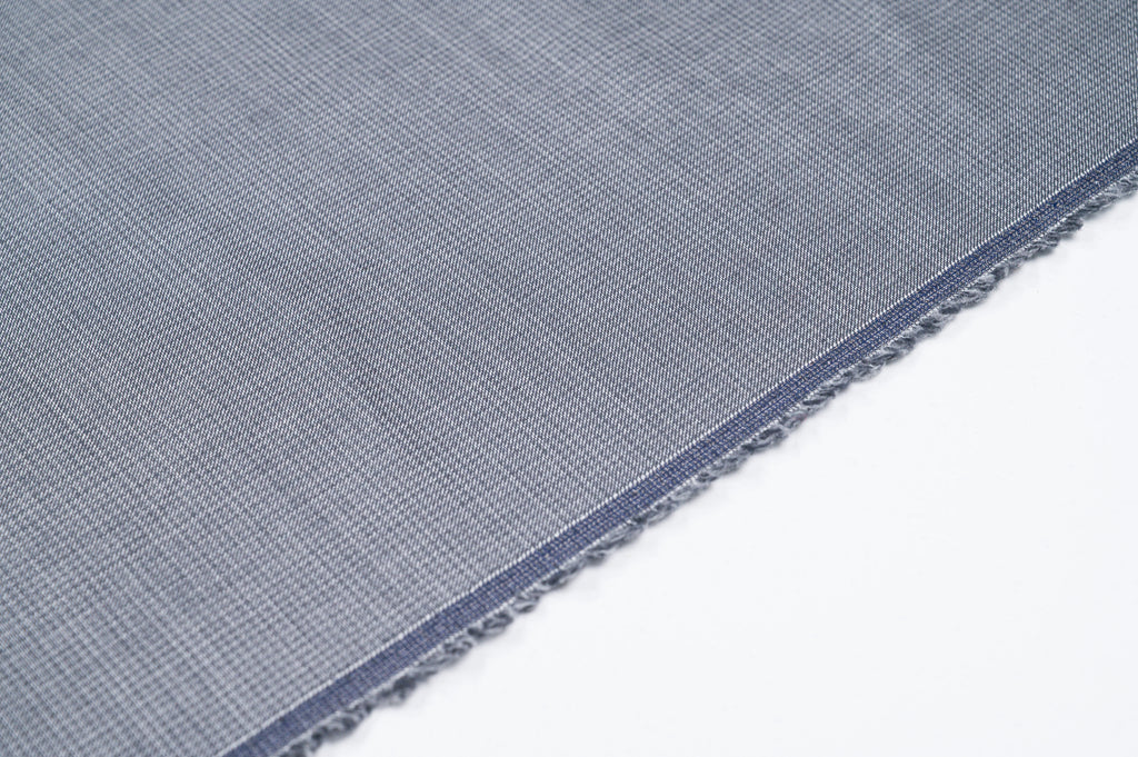 Vintage Grey Houndstooth Wool - 100% Virgin Wool - 260g - Classic Pied de poule