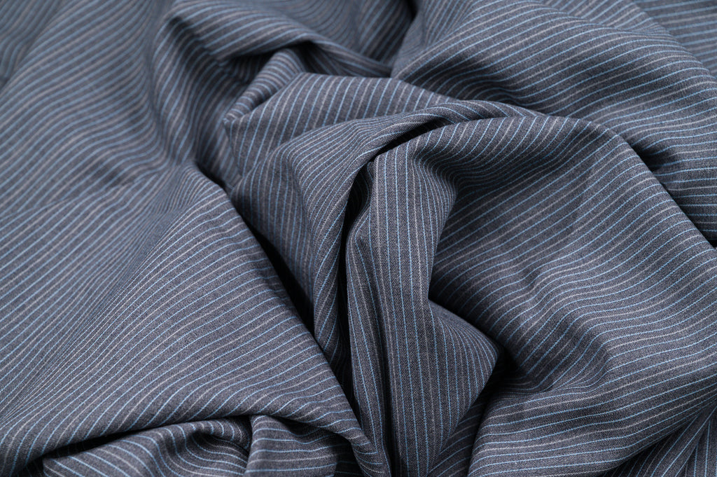 Vintage Fine Worsted Made in England - 2.8m - 240g - 100% Wool - Grey