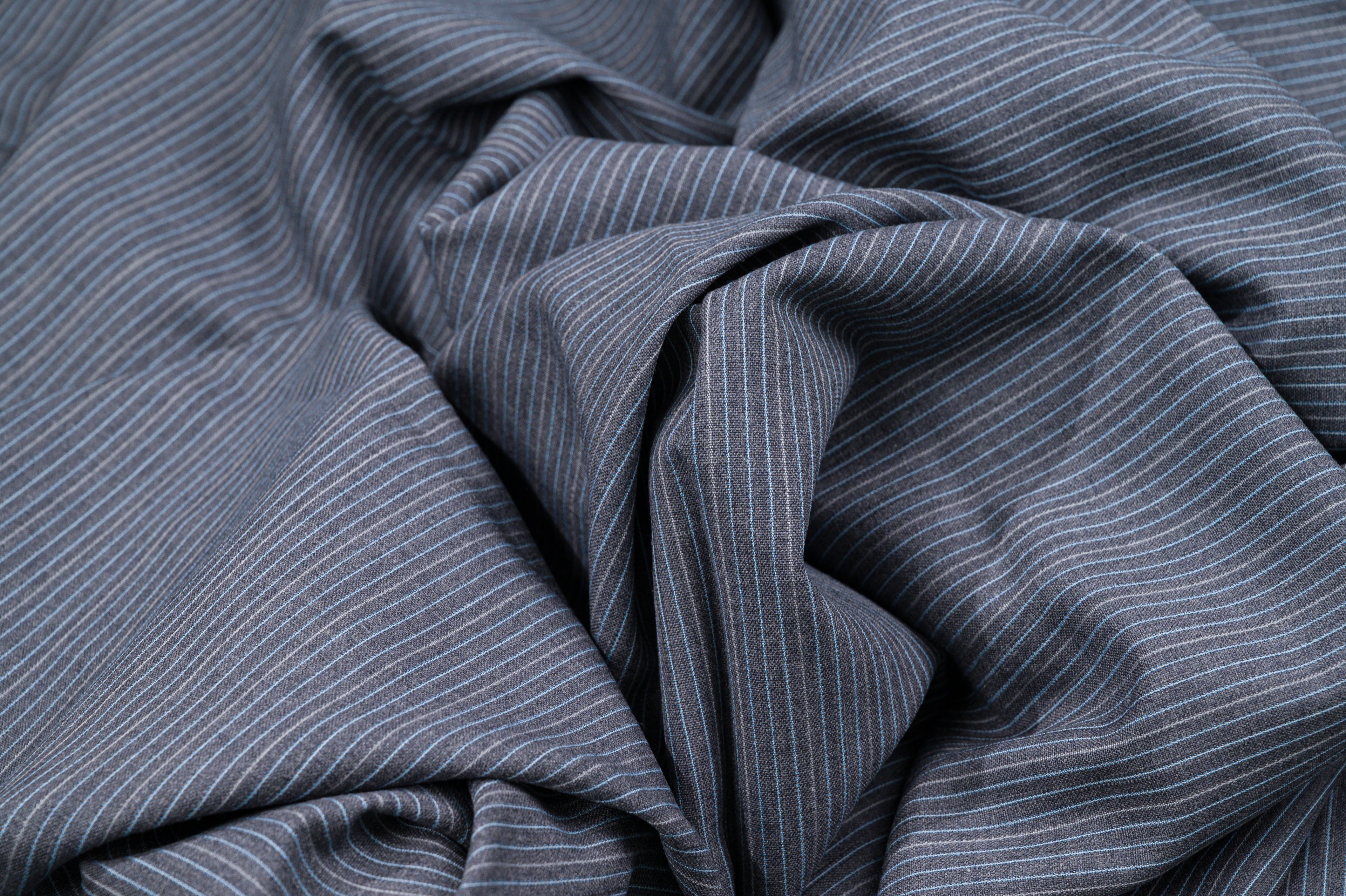 Vintage Fine Worsted Made in England - 2.8m - 240g - 100% Wool - Grey