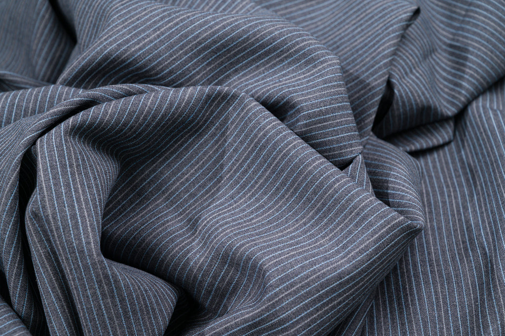 Vintage Fine Worsted Made in England - 2.8m - 240g - 100% Wool - Grey