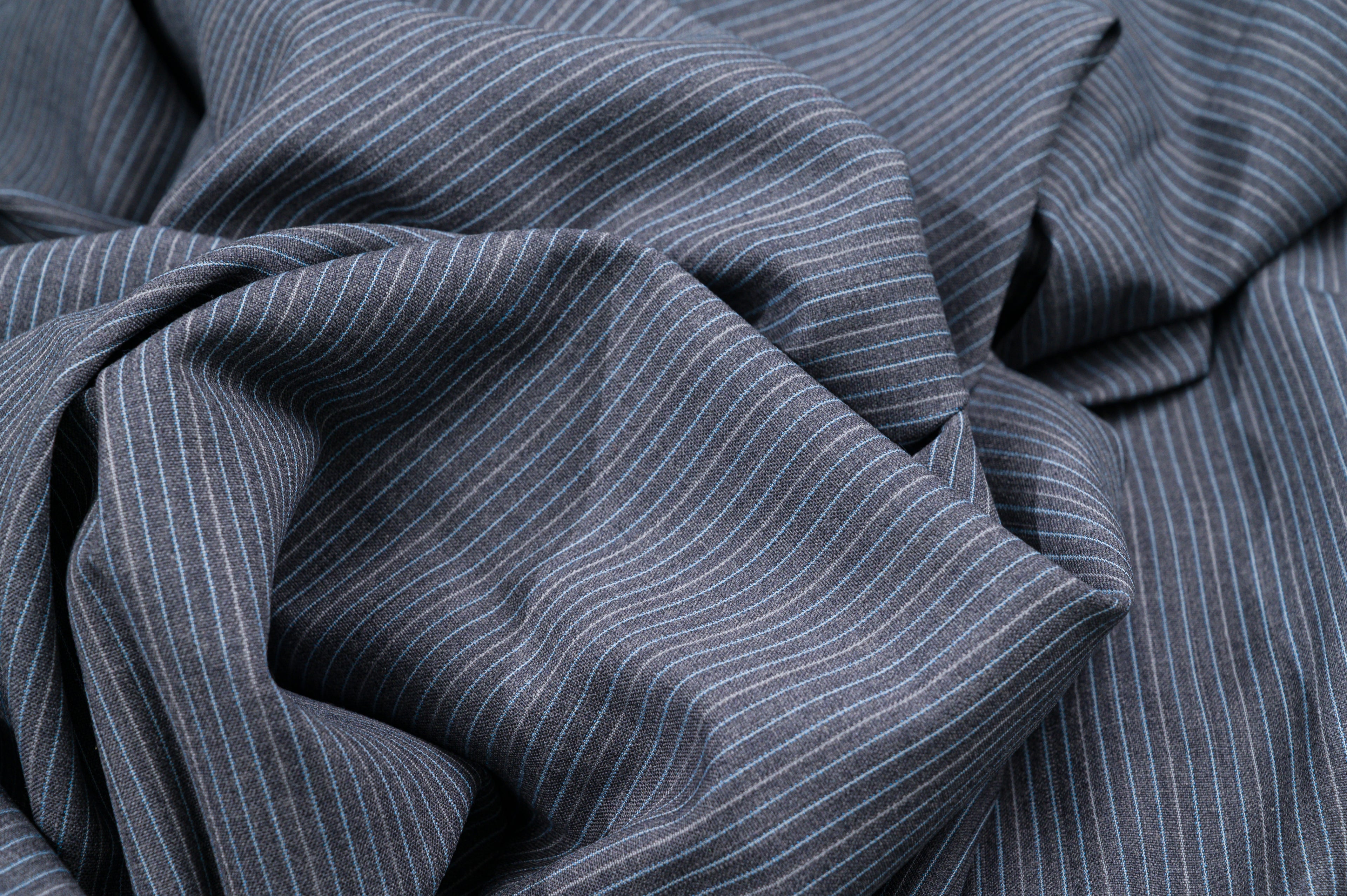 Vintage Fine Worsted Made in England - 2.8m - 240g - 100% Wool - Grey