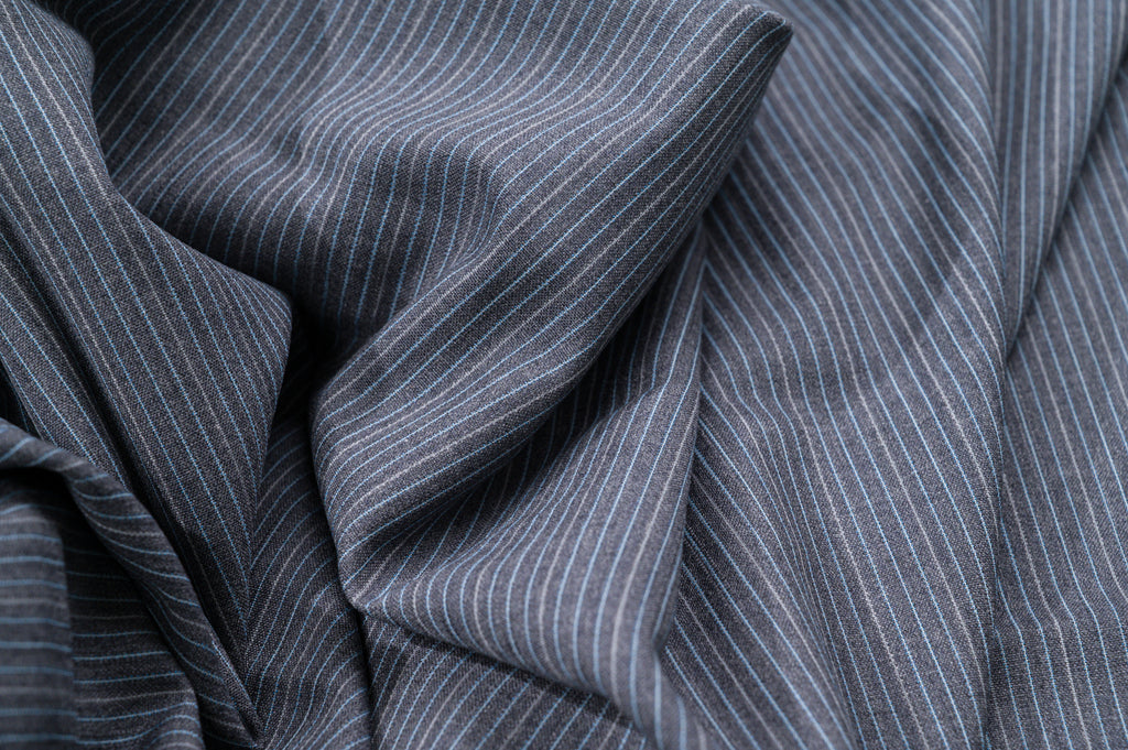Vintage Fine Worsted Made in England - 2.8m - 240g - 100% Wool - Grey