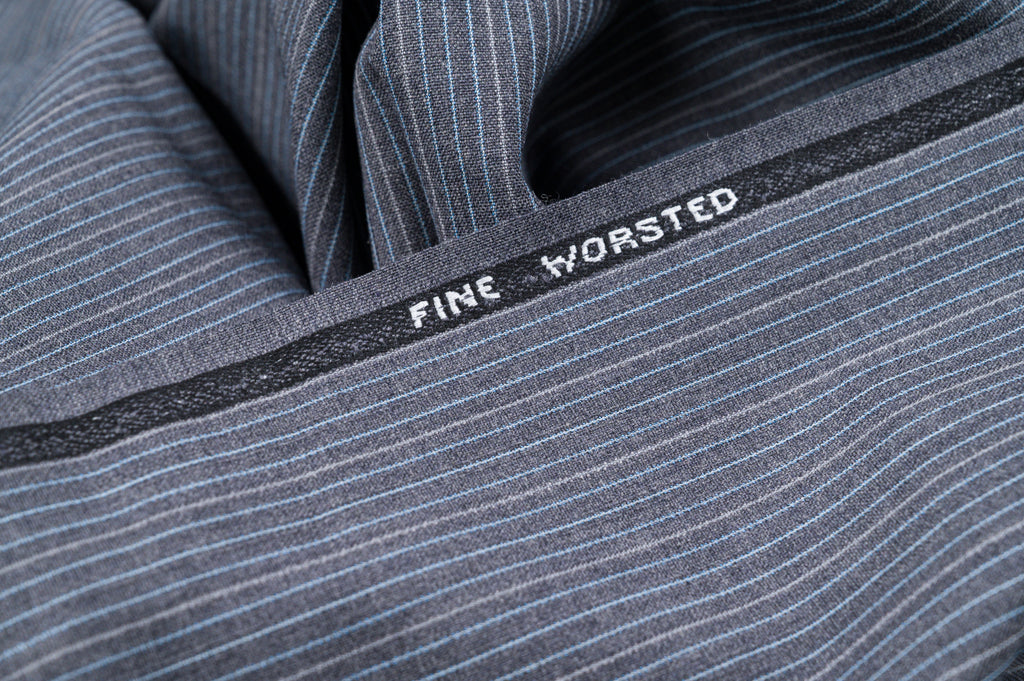 Vintage Fine Worsted Made in England - 2.8m - 240g - 100% Wool - Grey
