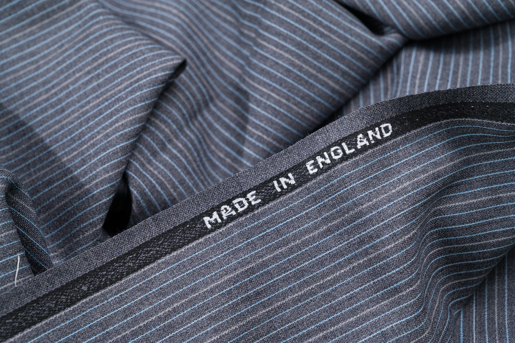 Vintage Fine Worsted Made in England - 2.8m - 240g - 100% Wool - Grey