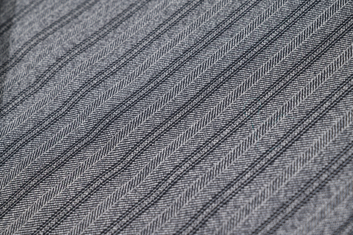 Vintage Grey Herringbone Pinstripe Wool  2.5m  300g  100% Virgin Wool Jacketing