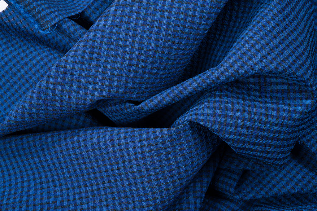 Vintage Seersucker Wool Fabric