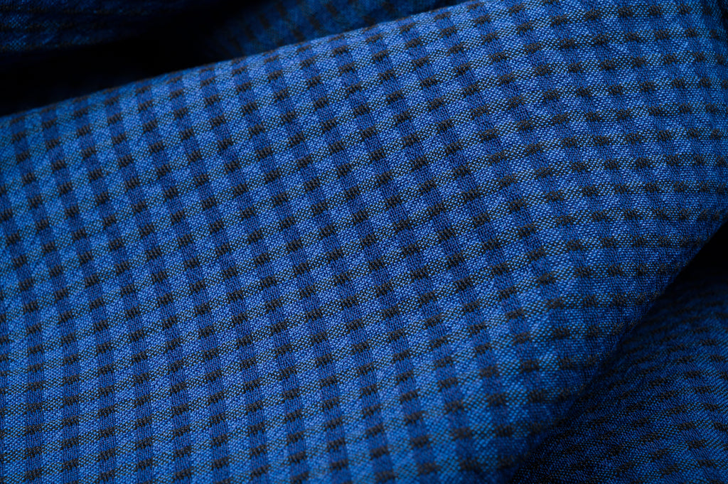 Vintage Seersucker Wool Fabric