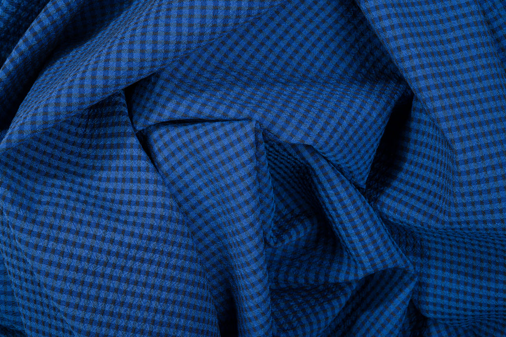 Vintage Seersucker Wool Fabric