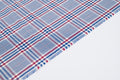 Vintage Summer Jacketing - 100% Wool - 220g - Blue, Red & White Madras Check