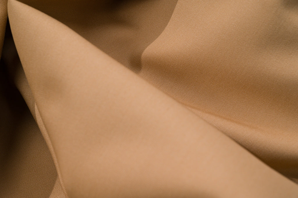 Vintage Camel Suiting Fabric - 2.8m - Wool Blend - 255g - Solid Camel Tan Twill