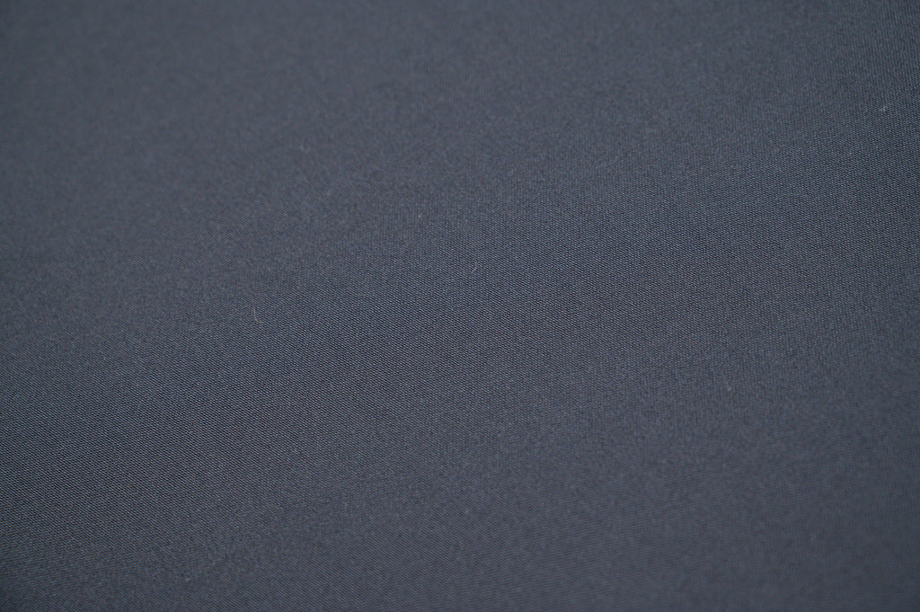 Vintage 100% Wool Jacketing - 2.5m - 225g - Pure Black Lightweight Suit Fabric