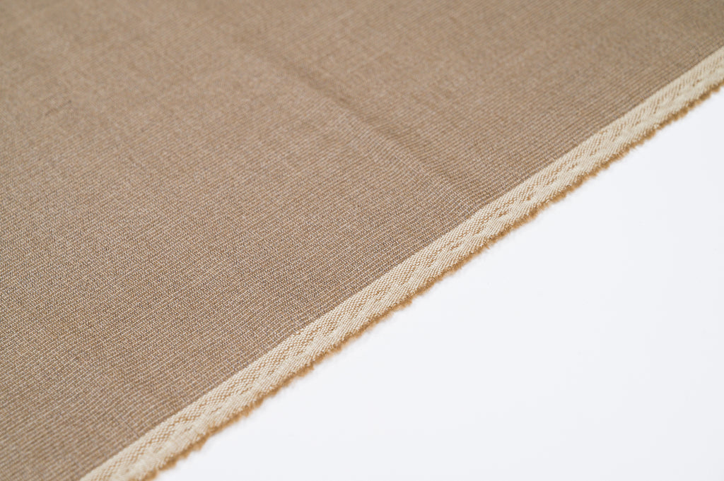 Vintage 100% Wool Suiting - 3.1m - 295g - Golden Beige Twill - Ideal for Suits