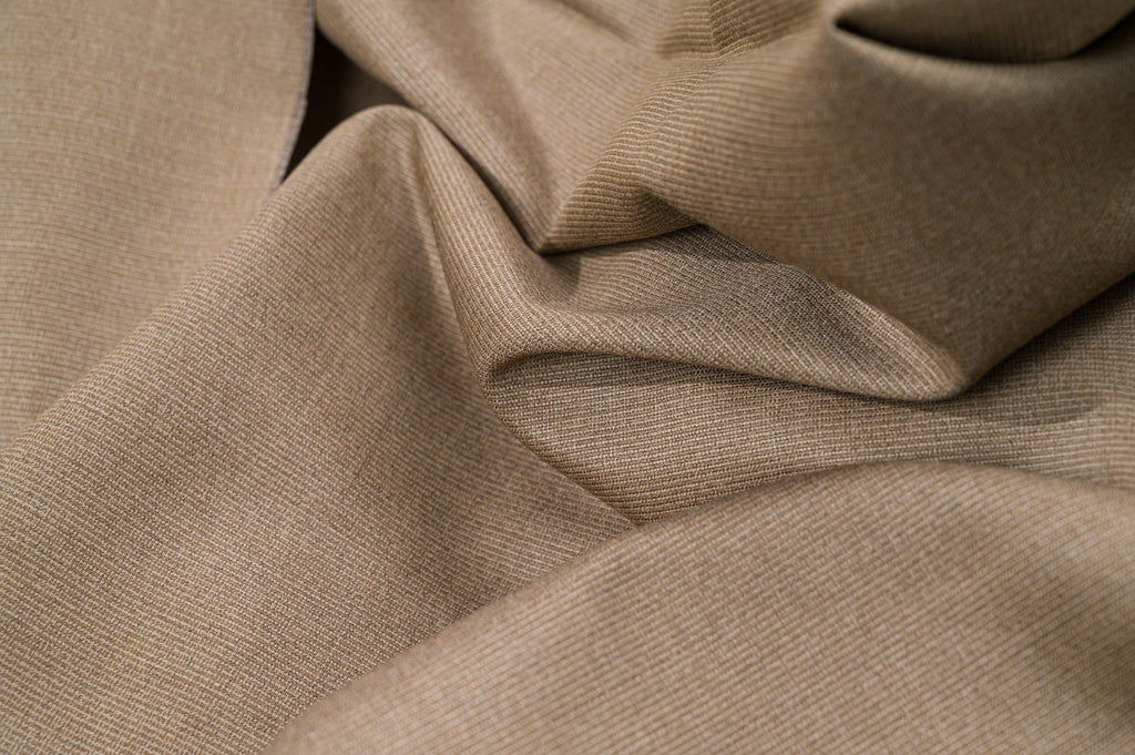 Vintage 100% Wool Suiting - 3.1m - 295g - Golden Beige Twill - Ideal for Suits