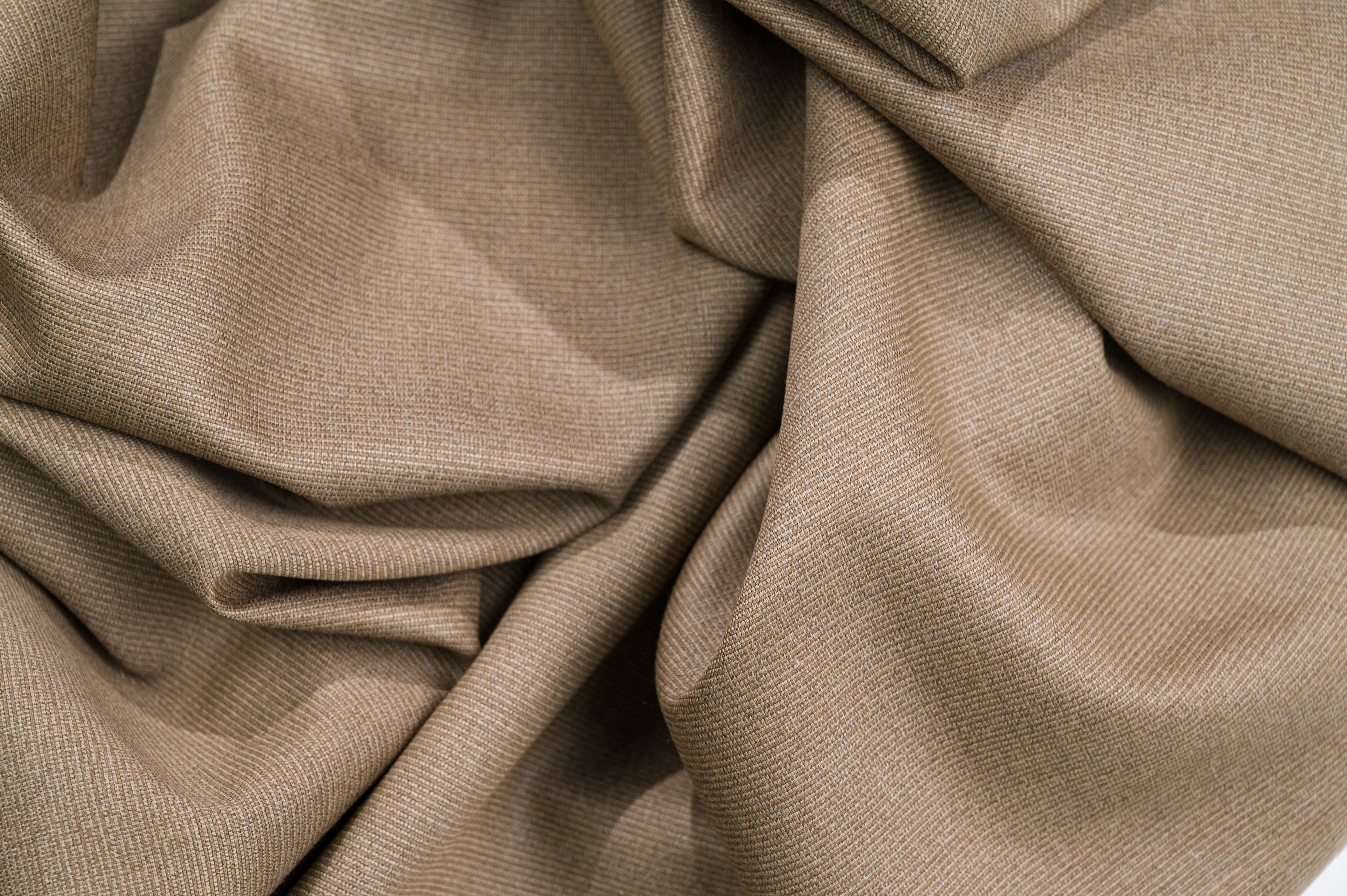 Vintage 100% Wool Suiting - 3.1m - 295g - Golden Beige Twill - Ideal for Suits