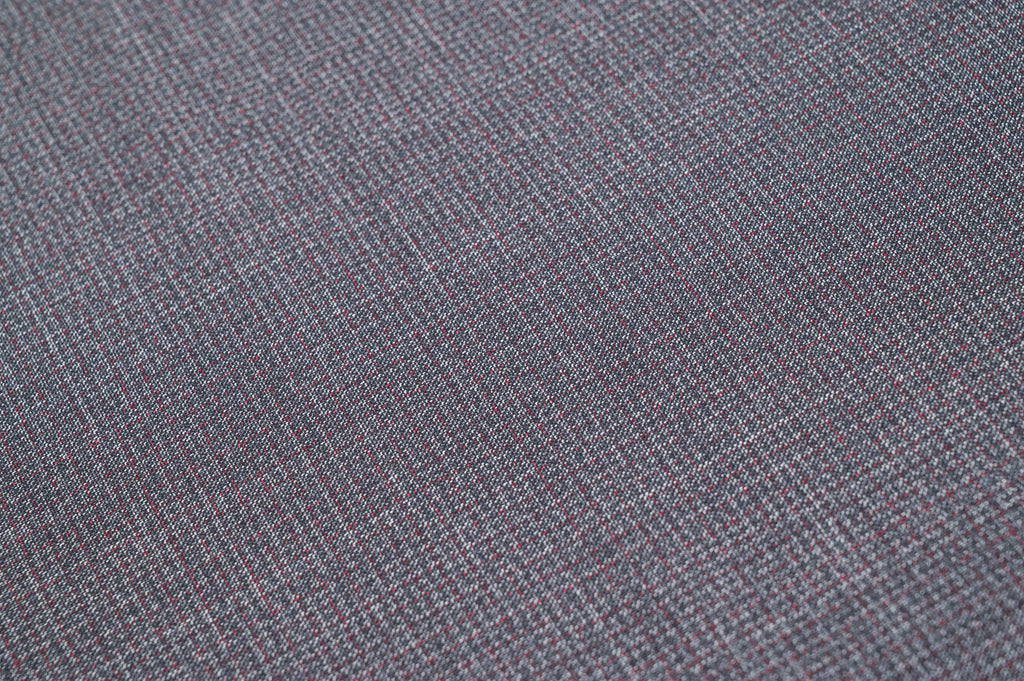 Vintage 100% Wool Fabric - 2.8m - 270g - Mid-Grey Micro-Check Suiting
