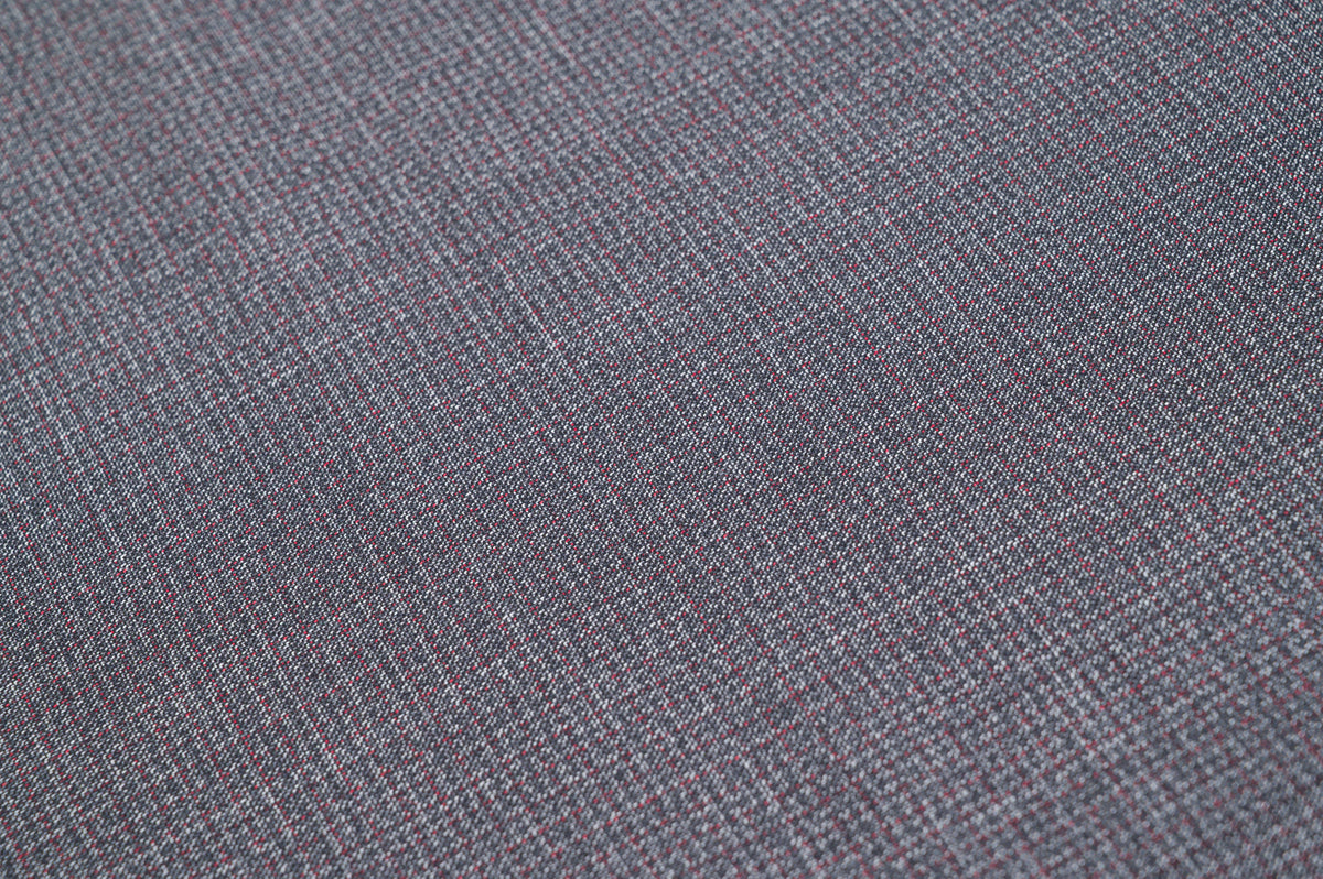 Vintage 100% Wool Fabric - 2.8m - 270g - Mid-Grey Micro-Check Suiting