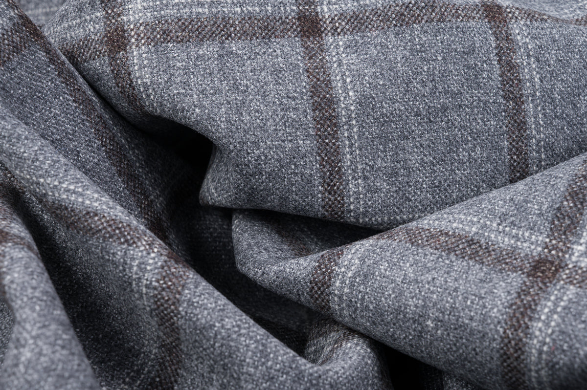 Vintage Windowpane Wool Jacket