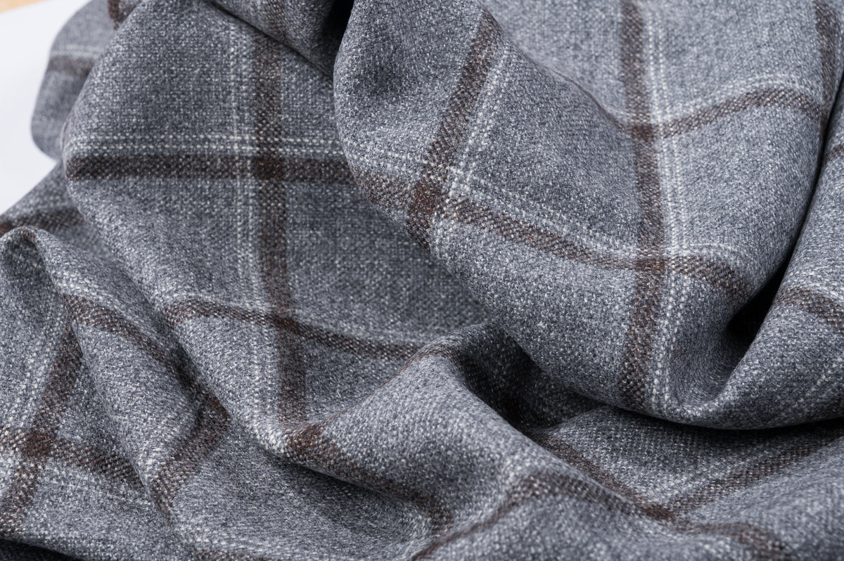 Vintage Windowpane Wool Jacket