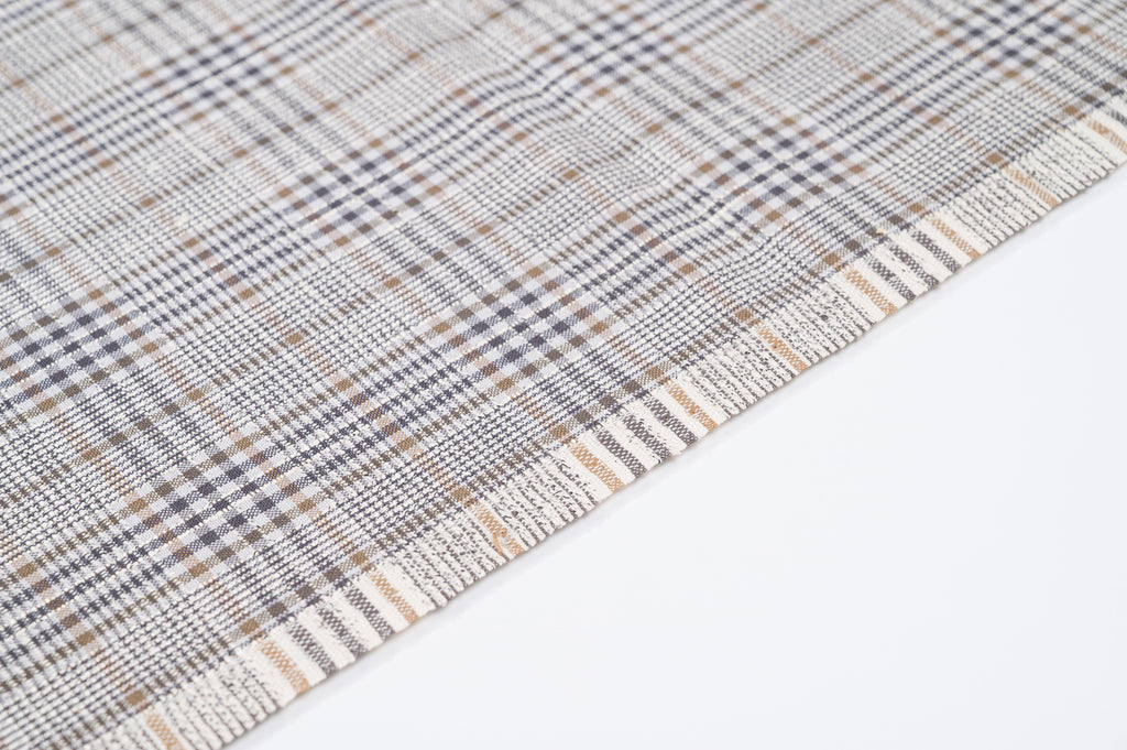 Vintage 100% Wool Jacketing - 1.8m - 250g - Glen Plaid Prince of Wales with Gold