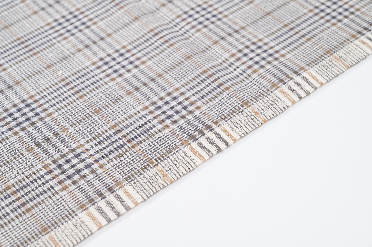 Vintage 100% Wool Jacketing - 1.8m - 250g - Glen Plaid Prince of Wales with Gold