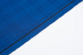 Vintage Summer Jacket Fabric Blue on Blue Check 100% Wool 2.6m 220gr