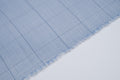 Vintage Wool Silk Summer Jacket Fabric Sky Blue Blue Check 2.4m 220gr