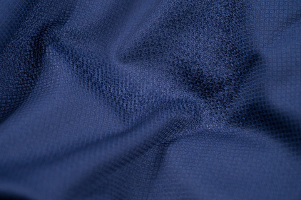 Fratelli Tallia di Delfino Blue Summer Jacket Fabric Birdseye Wool 1.8m 220gr
