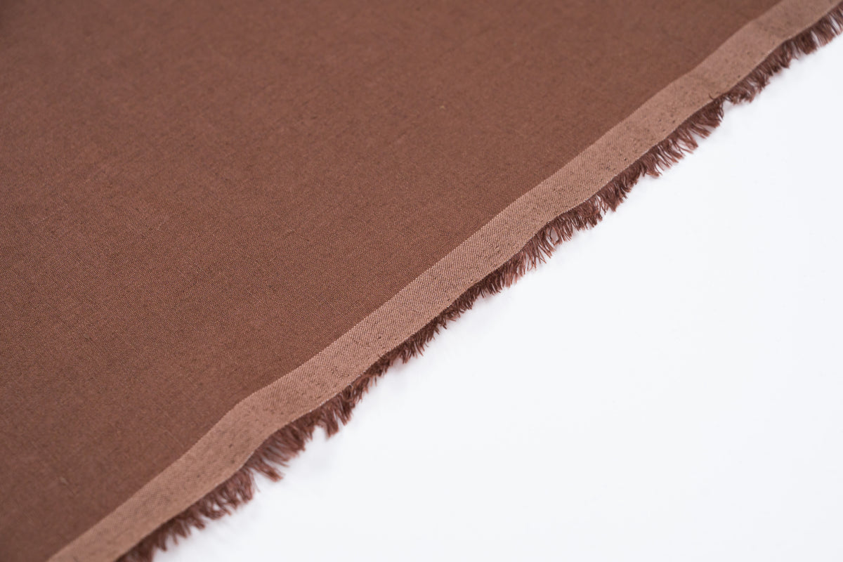 Ermenegildo Zegna Linen Cotton Fabric Brown 180g Luxury Italian Summer Cloth