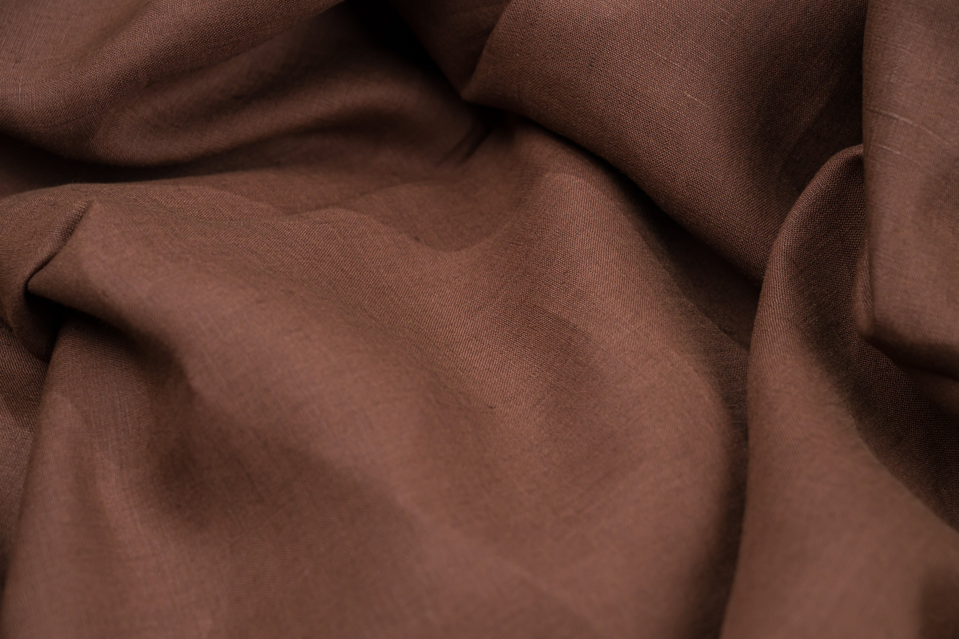 Ermenegildo Zegna Linen Cotton Fabric Brown 180g Luxury Italian Summer Cloth