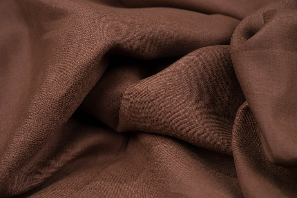 Ermenegildo Zegna Linen Cotton Fabric Brown 180g Luxury Italian Summer Cloth