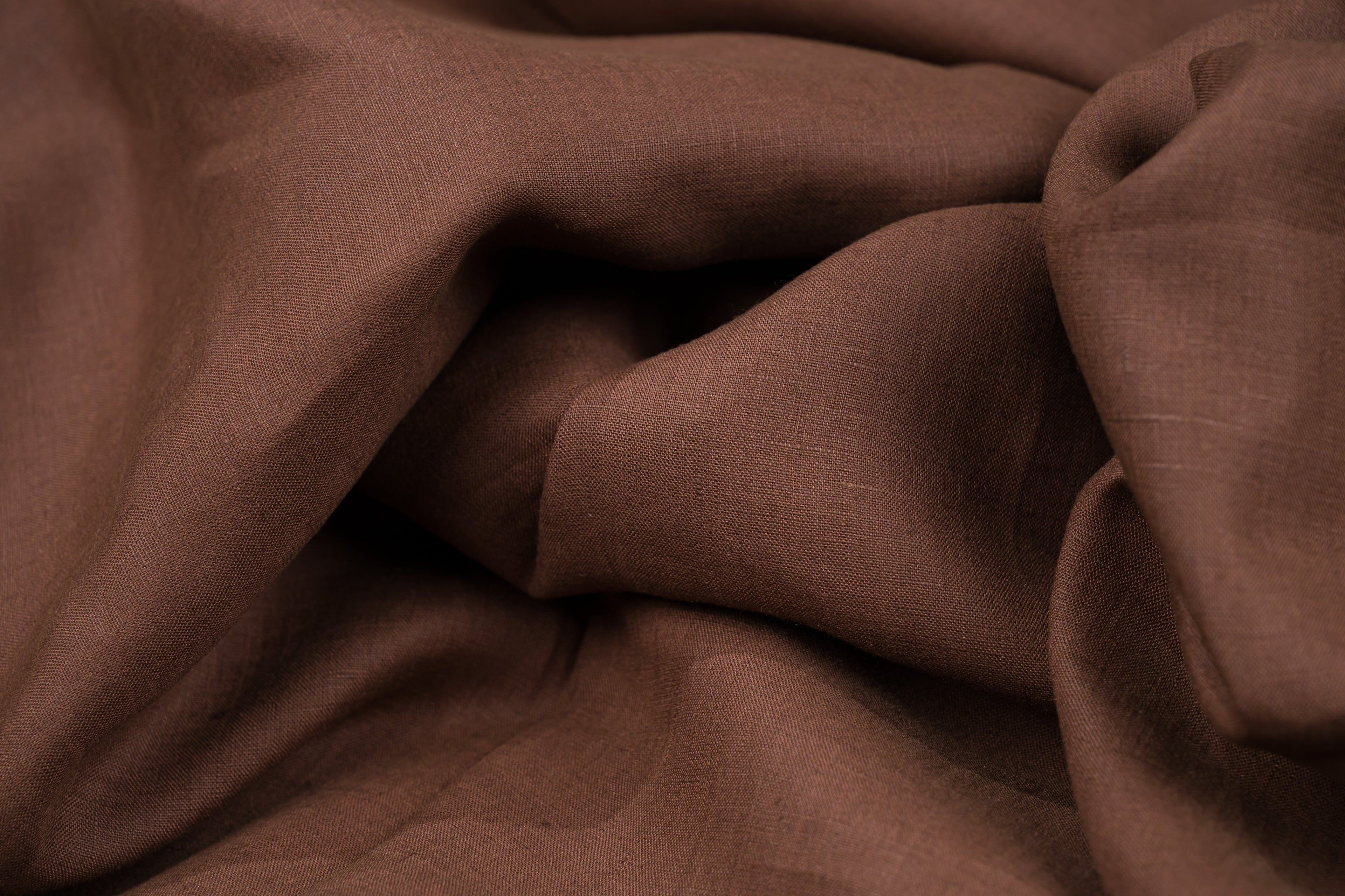 Ermenegildo Zegna Linen Cotton Fabric Brown 180g Luxury Italian Summer Cloth