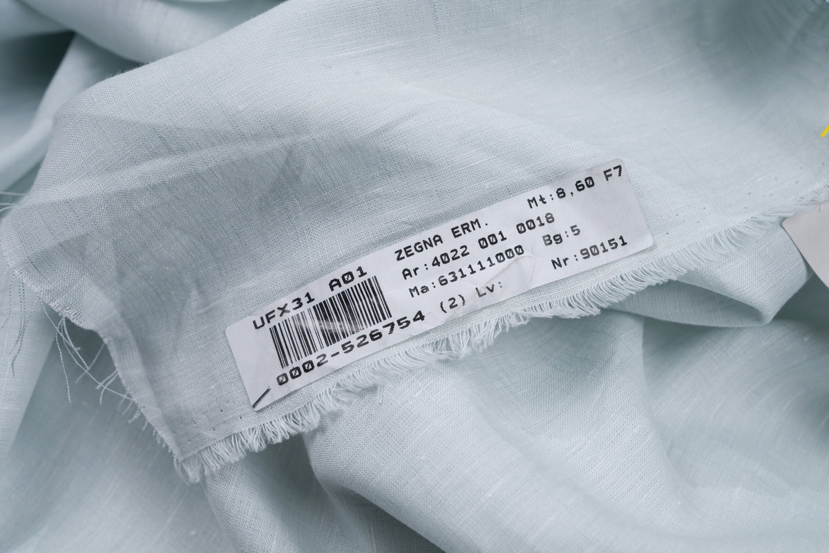 Ermenegildo Zegna Linen Cotton Fabric 4 m Luxury Summer Tailoring Cloth