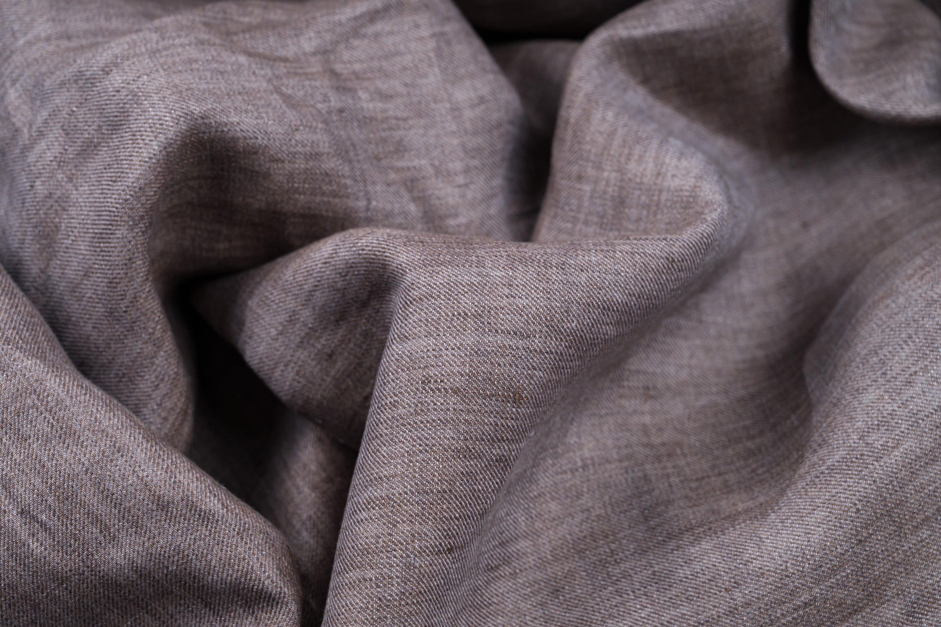 Ermenegildo Zegna Linen Cotton Fabric Taupe Beige Luxury Italian Suiting