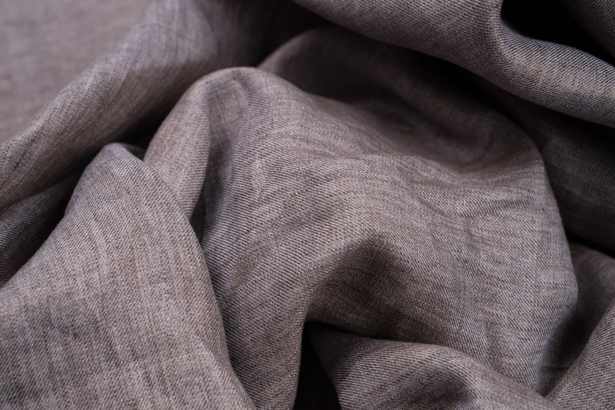 Ermenegildo Zegna Linen Cotton Fabric Taupe Beige Luxury Italian Suiting