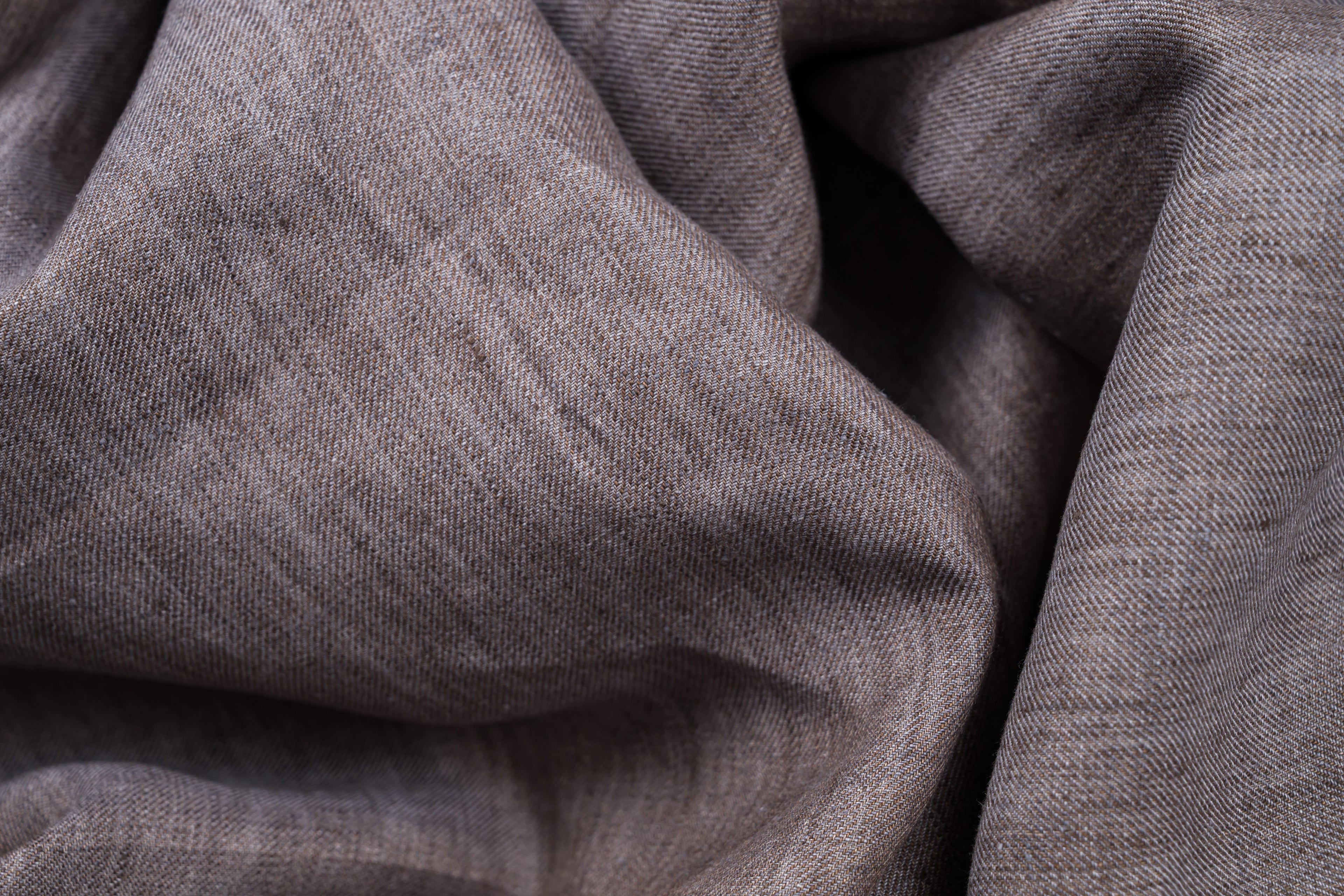 Ermenegildo Zegna Linen Cotton Fabric Taupe Beige Luxury Italian Suiting