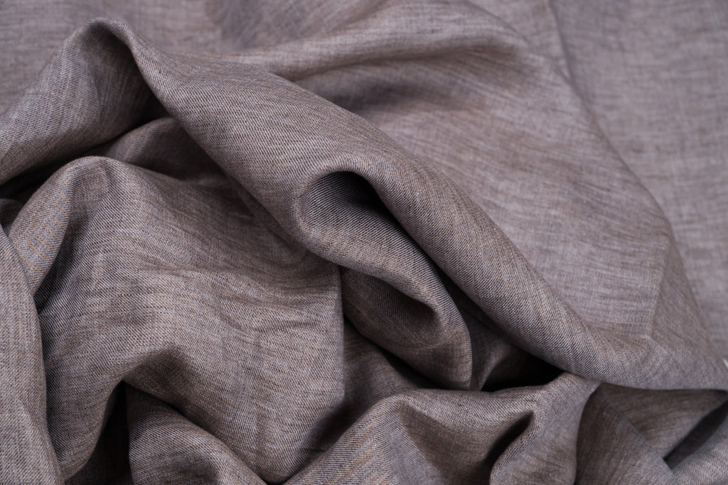Ermenegildo Zegna Linen Cotton Fabric Taupe Beige Luxury Italian Suiting