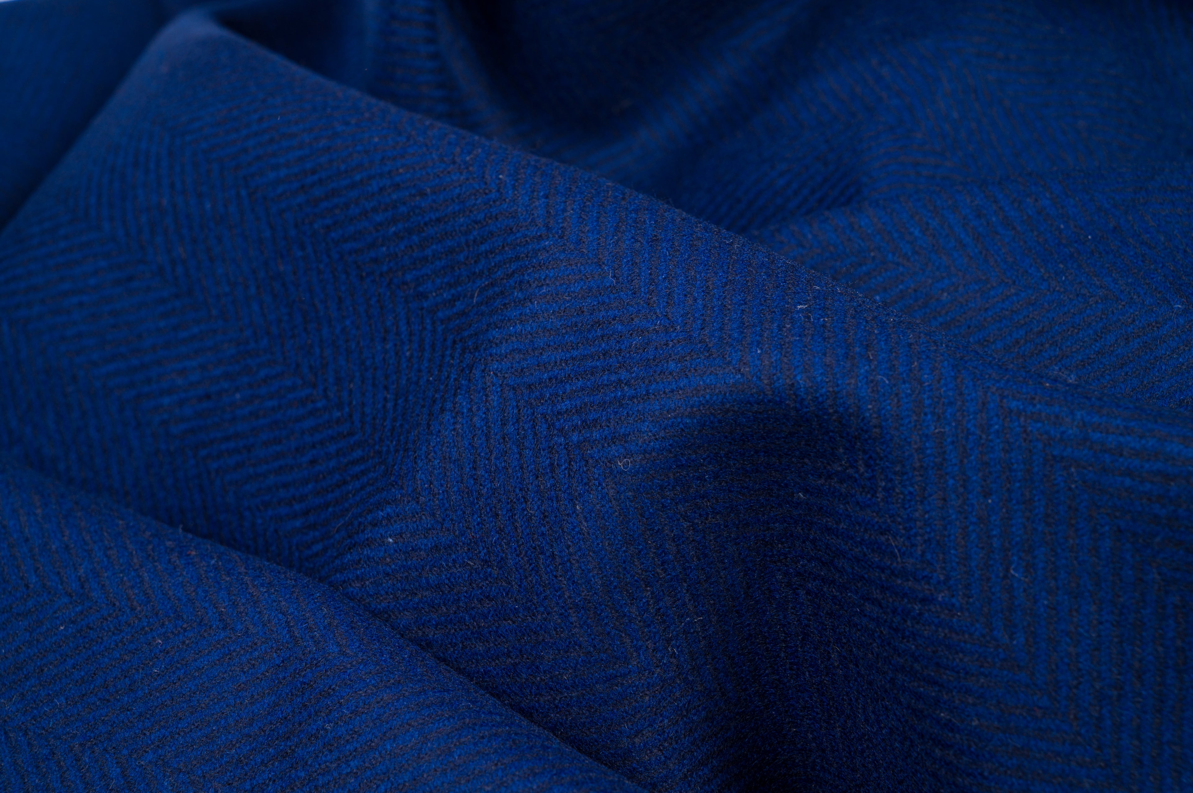 Vintage Blue Herringbone Fabric – 1.25 m – 90% WO / 10% WS – 500 gr