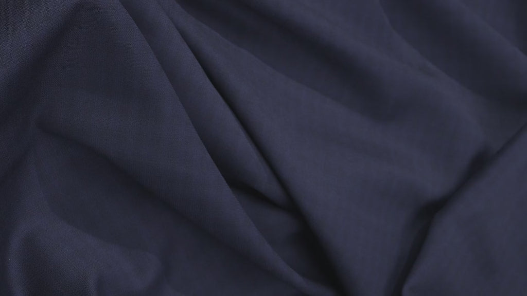 Vintage Navy Blue Wool Suiting - 2.7m - 100% Virgin Wool - 240g
