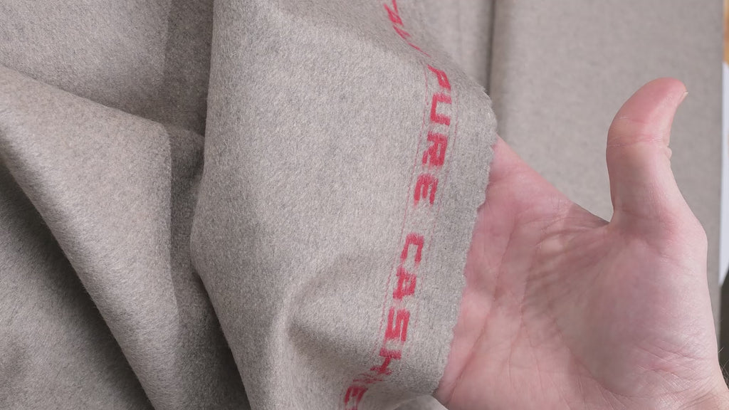 Cesare Gatti 100% Pure Cashmere Fabric 450g Natural Beige Luxury Coat Weight