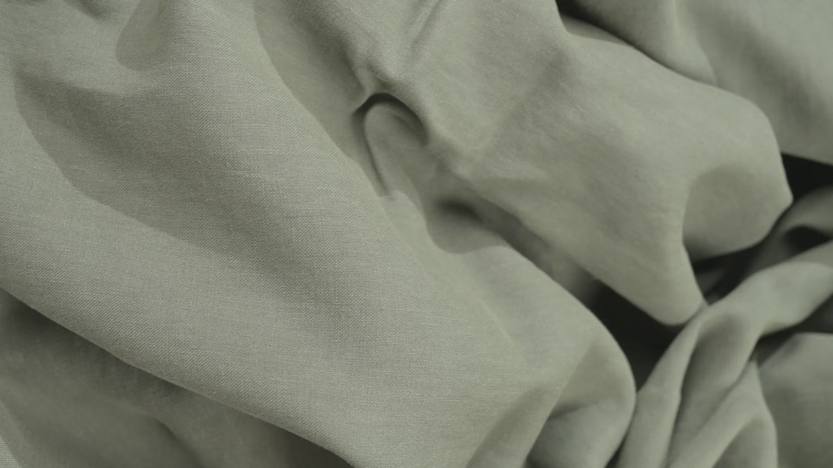 Luxury Linen Cotton Trouser Fabric Sage Green 240g 1.4m For Bespoke Chinos