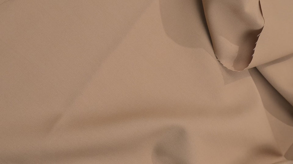 Vintage Camel Suiting Fabric - 2.8m - Wool Blend - 255g - Solid Camel Tan Twill