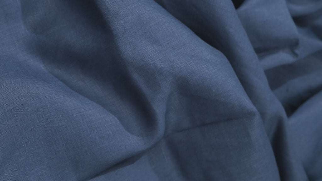 Luxury Linen Cotton Trouser Fabric Airforce Blue 220g 2.2m For Bespoke Chinos