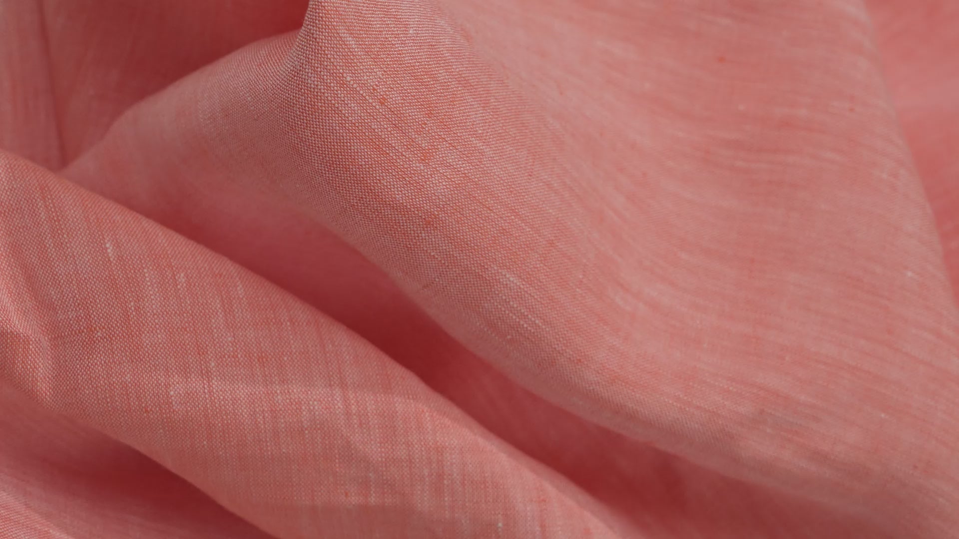 Luxury Linen Cotton Shirt Fabric Coral Orange 170g 1.7m For Bespoke Shirt Italy
